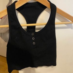 Forever 21 black racer back tank